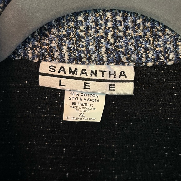 💙 Samantha Lee blazer in blue/black boucle fabric - XL - see photos - Picture 4 of 9